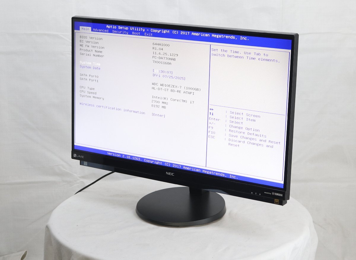 (1439) 秒速起動SSD120G NEC一体DA770 i7 4GB動作品難 2025年最新】Yahoo!オークション -nec 770(デスクトップ)の中古