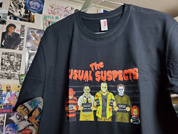 新品│ホラームービーオールスターズ│輸入Tシャツ│海外インポート品│サイズL│ブラック│黒│HIPHOP│ストリート│ジェイソン