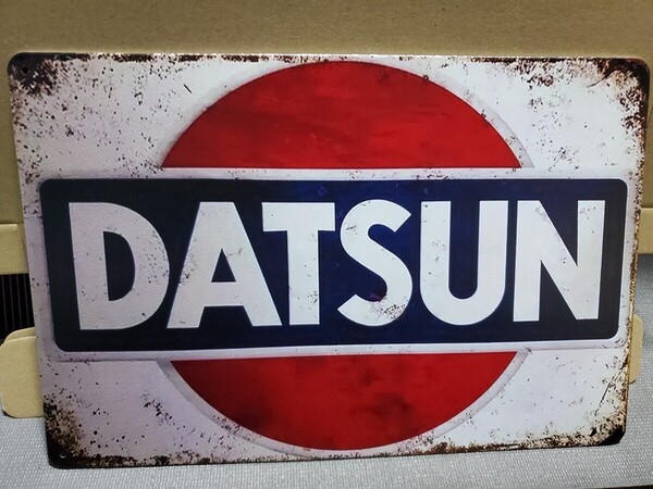 ダットサン│DATSUN│レトロブリキ看板│ヴィンテージメタルサインボード│車│アメリカン海外雑貨│ガレージ、店舗、秘密基地