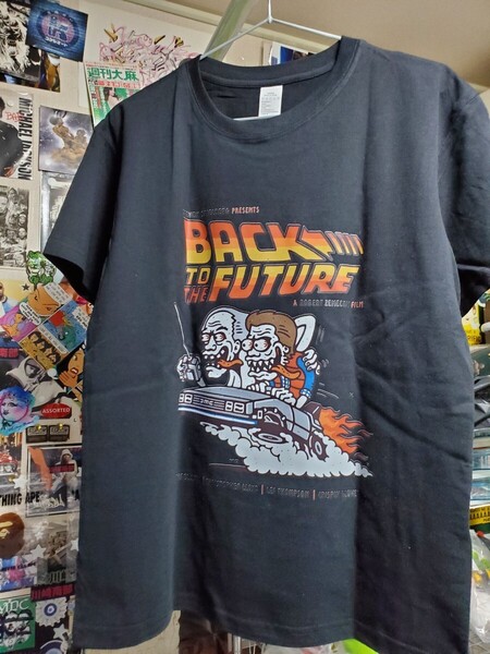 Sサイズ入荷│新品│映画バックトゥザフューチャー│輸入メンズTシャツ│海外インポート品│黒│デロリアン