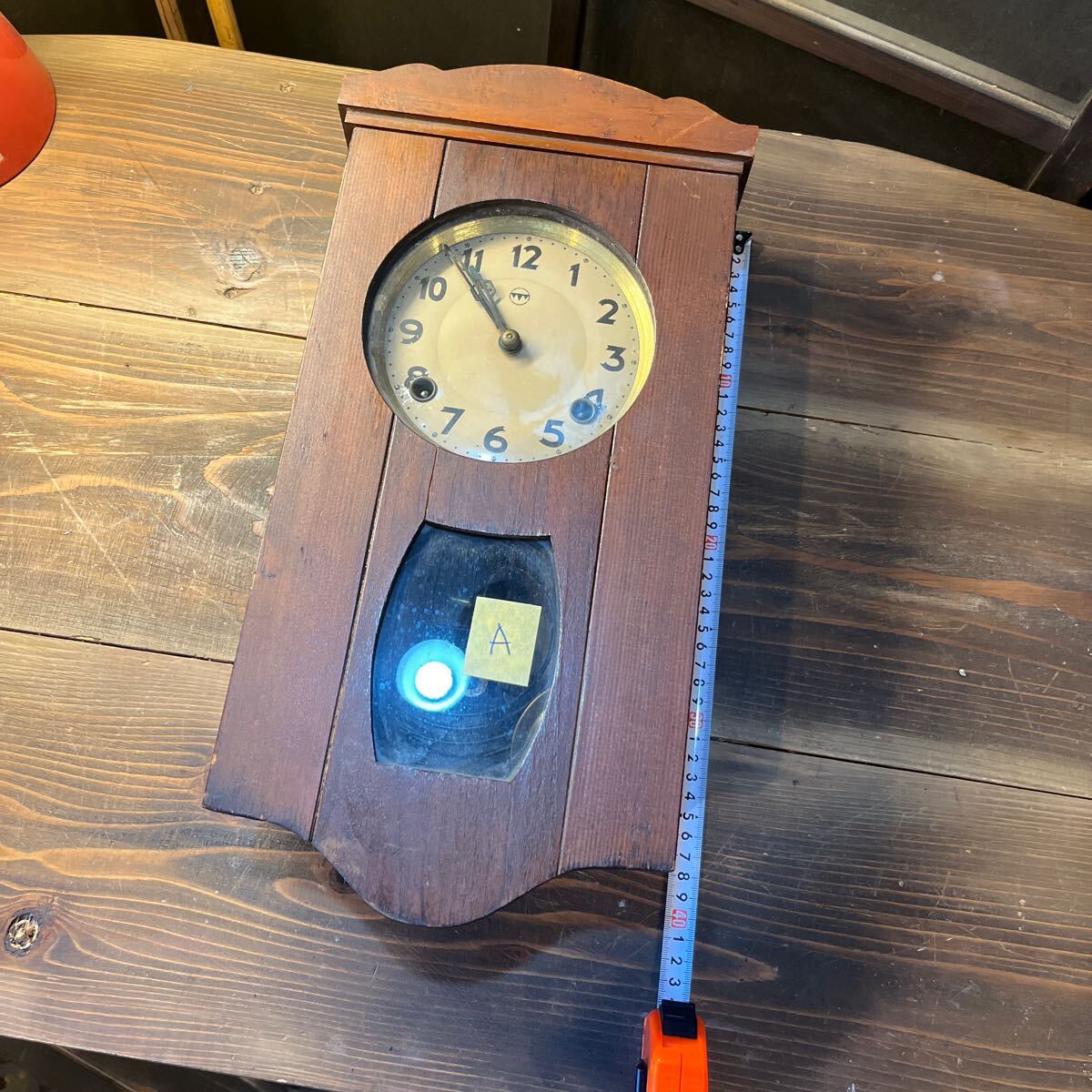 古い　ラーヂ　 掛け時計 日本製　古時計　現状品　インテリア飾りに 古い ラーヂ 掛け時計 日本製 古時計 現状品 インテリア飾りに