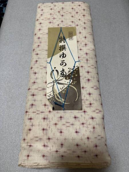 木綿 反物 / 未仕立て ベージュっぽい / リメイク 浴衣 着物 / 生地 はぎれ 反物 綿100% kimono