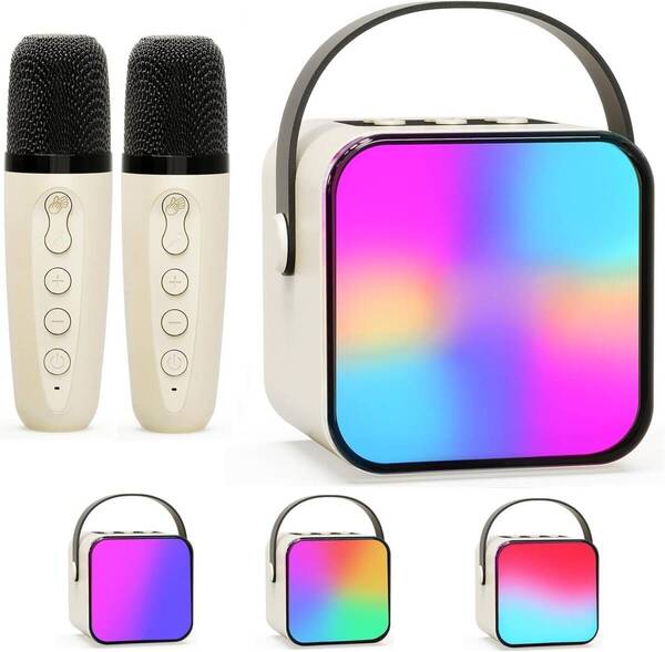 カラオケマイク Bluetoothマイク2本無線マイク ミニ カラオケセット家庭