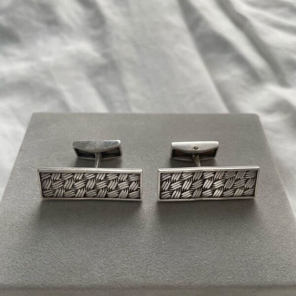 エルメス ロープ カフス HERMES ヴィンテージ 網 シルバー