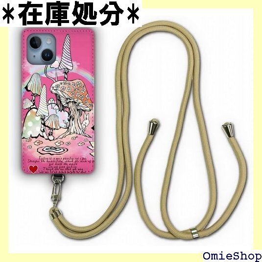 スカラー ScoLar デザイン iPhone14互換 メルヘン キノコ 虹 ハート ピンク かわいい デザイン 917
