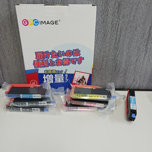 y070313k GPC Image 【互換品】エプソン EPSON IC6CL インクカートリッジ 80L IC6CL80L(BK2/C/L/LC/M/LM) 7本 エプソン とうもろこし