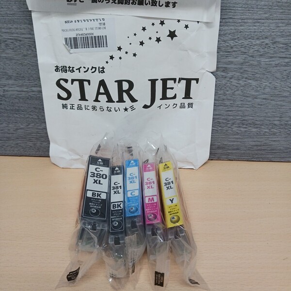 y071011k StarJET 【互換品】キャノン Canon BCI-381XL (BK/C/M/Y) BCI-380XL(BK) 5本セット