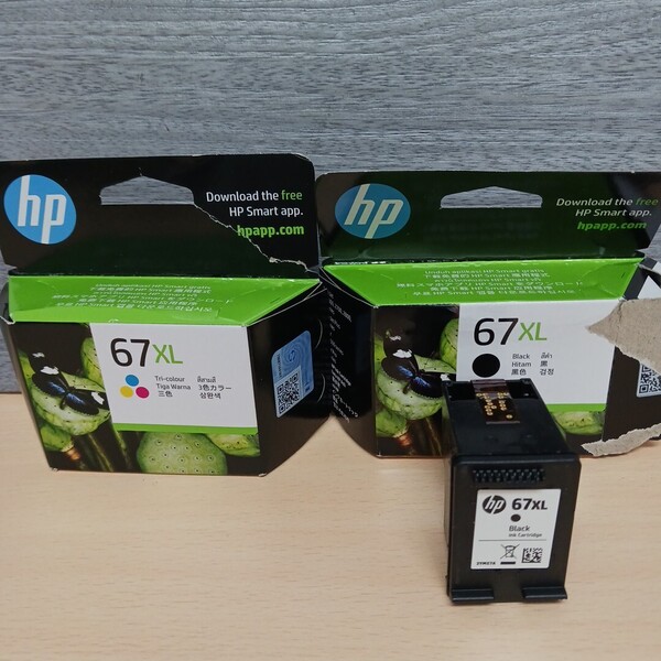 y071113k HP エイチピー【純正品】hp 67XL黒+カラーインクセット 2本セット