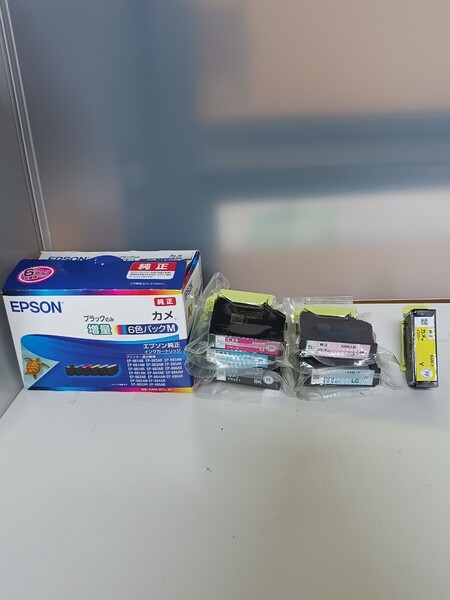 y070804k エプソン EPSON【純正品】インクカートリッジ カメ KAM-6CL-M ブラックのみL 6本セット