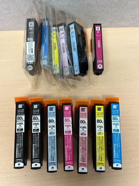 y071820a エプソン 【 互換品 】 インクカートリッジ とうもろこし IC6CL80L インク 80L リサイクルインク 13本セット