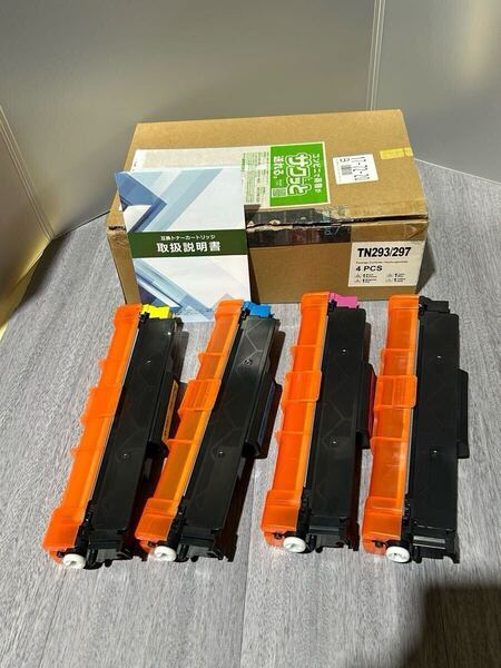 y072207a ブラザー Brother TN-293 TN-297 【互換品】 トナー 4色セット 【開封品未使用セット】 トナーカートリッジ