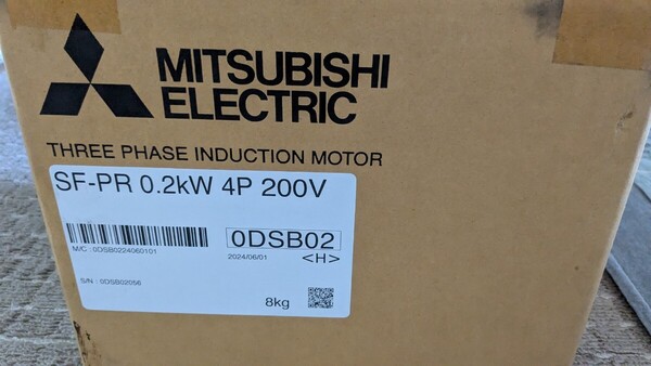 【新品】【開封済】三菱電機 モーター SF-PR 0.2kw 4P 200V