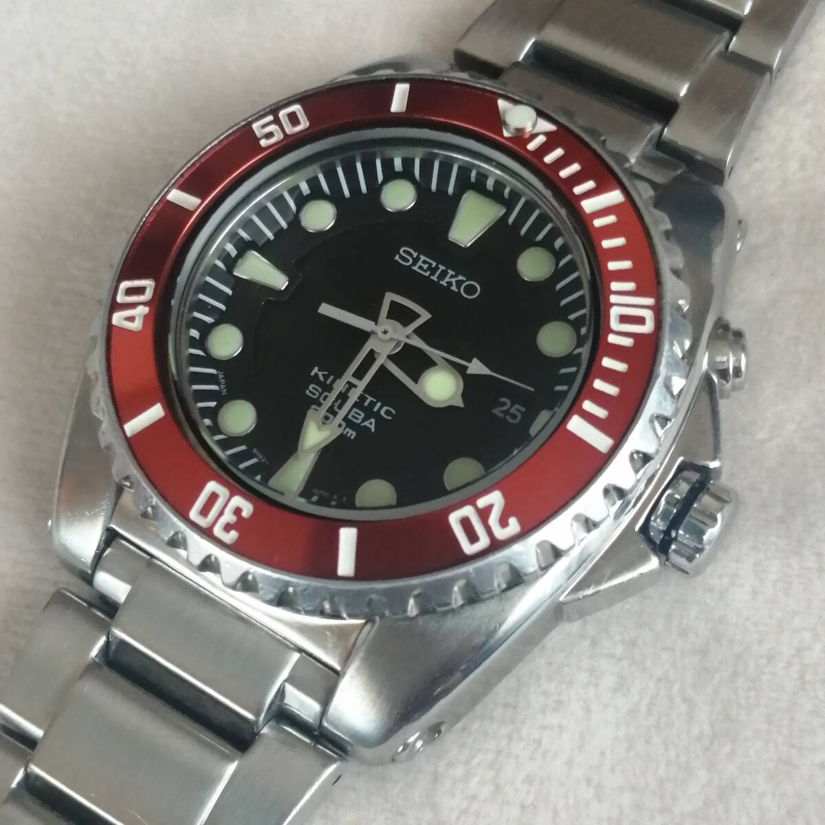 セイコーキネティックダイバー！！ セイコー キネティック ダイバーズウォッチ スキューバ 200m BL