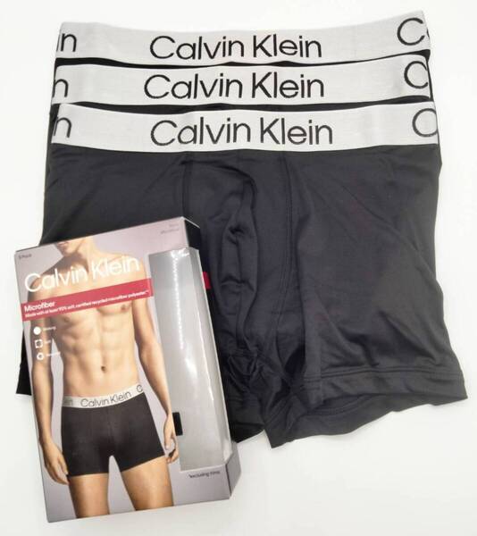 【Sサイズ】Calvin Klein(カルバンクライン) ボクサーパンツ ブラック 3枚組 メンズ 男性下着 NP2851