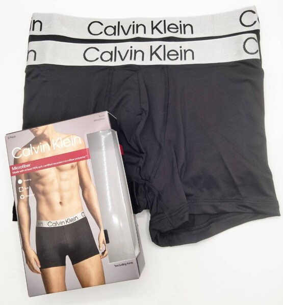 【Sサイズ】Calvin Klein(カルバンクライン) ボクサーパンツ ブラック 2枚組 メンズ 男性下着 NP2851