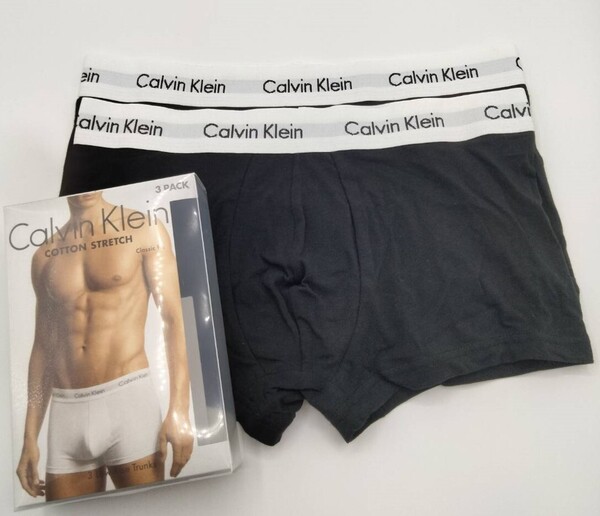 【Lサイズ】Calvin Klein(カルバンクライン) ローライズボクサーパンツ 黒 2枚セット メンズボクサーパンツ 男性下着 U2664