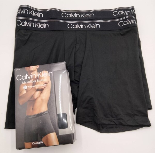 【Mサイズ】Calvin Klein(カルバンクライン) ボクサーパンツ ブラック 2枚セット メンズボクサーパンツ 男性下着 NB2570