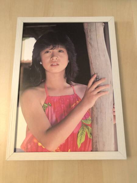 kj ★額装品★ 中森明菜 グラビア セクシー 貴重写真 A4サイズ額入り ポスター風デザイン 水着 サマードレス アイドル 女優
