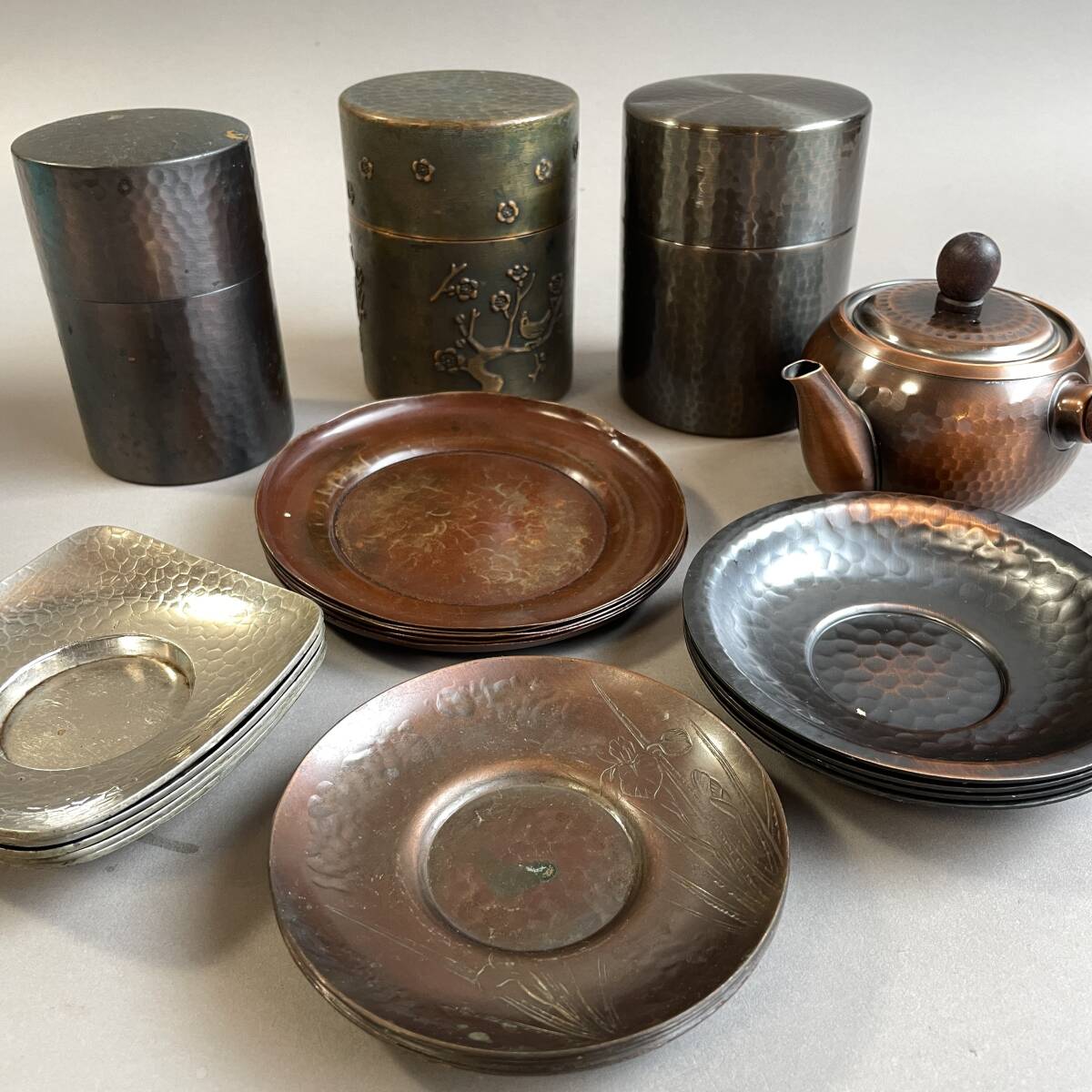 茶托 純銅製 鶴亀 5客 Yahoo!オークション -「純銅 茶托」(銅製) (金属工芸)の落札相場