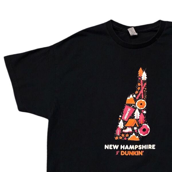 Dunkin' Donuts サイズXL 00S Tシャツ ブラック 企業 古着 ダンキンドーナツ 黒 ヴィンテージ ビンテージ 企業 ロゴ