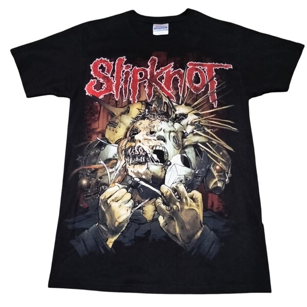 ① スリップノット Slipknot Shave the mask Tシャツ S アメリカ直輸入 Tシャツ 黒 バンドTシャツ 古着卸USA