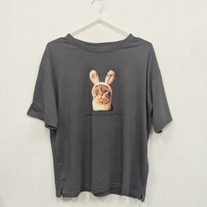 プリント Tシャツ Lサイズ 猫 半袖