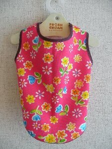 Ручная работа☆Одежда для собак☆Маленькая собака☆Танкетка☆Шокирующий розовый☆Темно-розовый☆Видно-розовый☆Танкетка с цветочным рисунком☆А