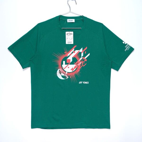 【送料無料】【未使用】ダイハツジャパンオープン2024バドミントン選手権大会/ロゴTシャツ/YONEX/ヨネックス/YOB24322/グリーン/XOサイズ