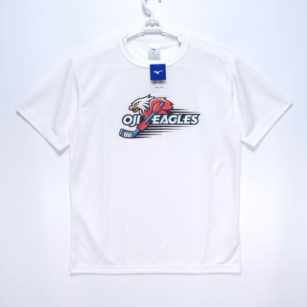 【送料無料】【未使用】王子イーグルス/ドライTシャツ/MIZUNO/ミズノ/品番:87WT21001/アイスホッケー/ホワイト/Lサイズ