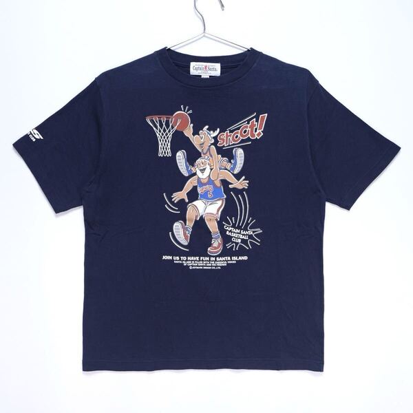 【送料無料】CAPTAIN SANTA(キャプテンサンタ)/スポーツクラブ/バスケットボール/半袖Tシャツ/JOYMARK DESIGN/ネイビー/Mサイズ