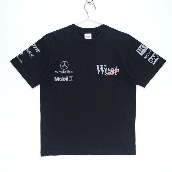 【送料無料】West McLaren Mercedes/ウエスト・マクラーレン・メルセデス/F1/半袖Tシャツ/ブラック/Mサイズ