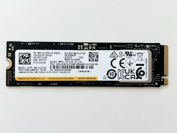 Samsung PM9A1 SSD NVMe 1TB 1024GB M.2 2280 使用7234時間