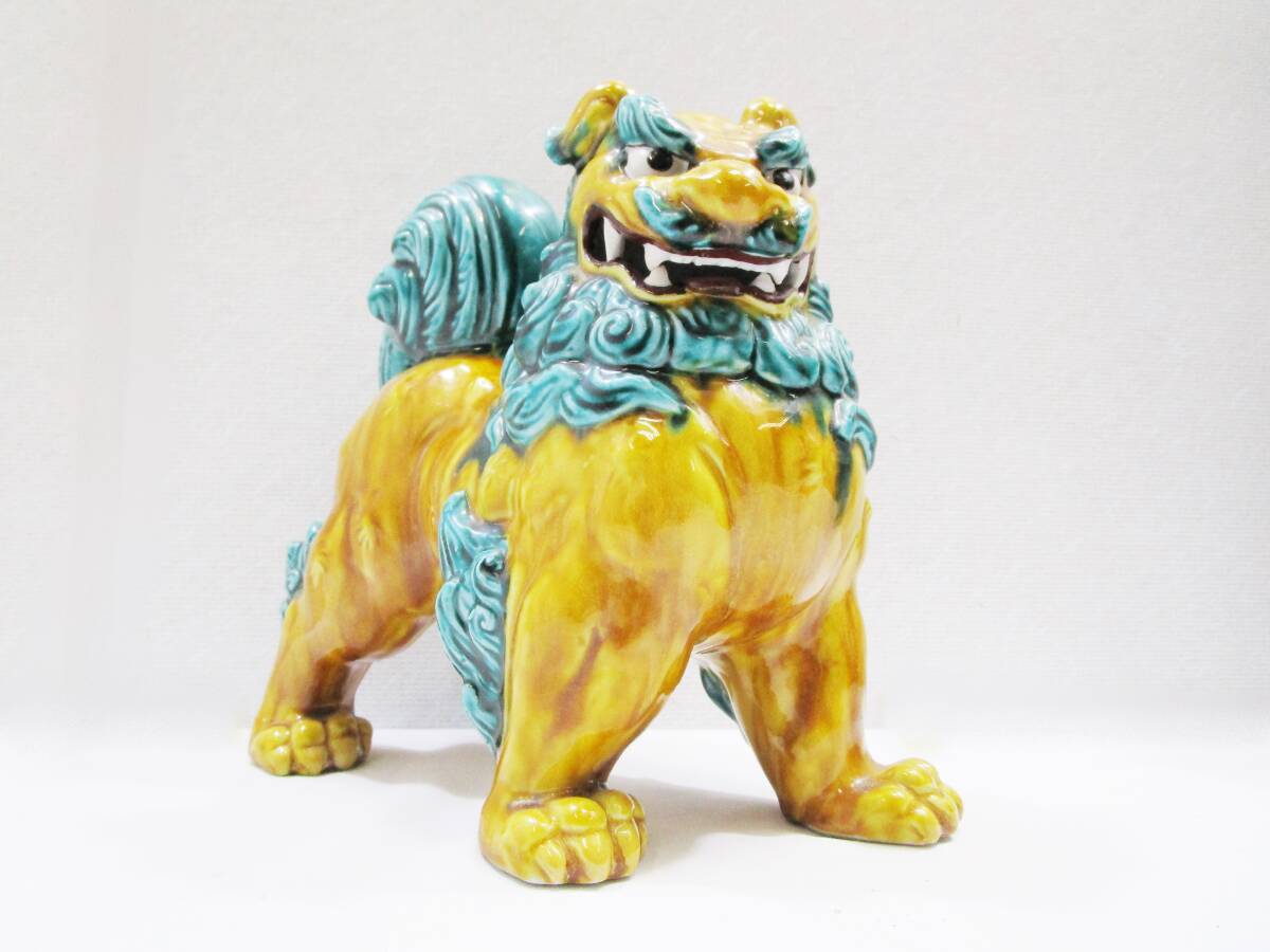 中国清時代 黄釉玉獅子置物 木箱付 横幅約23㎝ 東Y6-0723①トヒトエ 2025年最新】Yahoo!オークション -獅子置物(陶芸)の中古品・新品