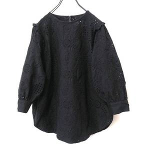 ピュアルセシン 可愛いが詰まった一枚 エンブロイダリーレースブラウス