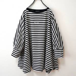 ピュアルセシン Du noir 可愛いシルエット ボーダーゆるカットソー