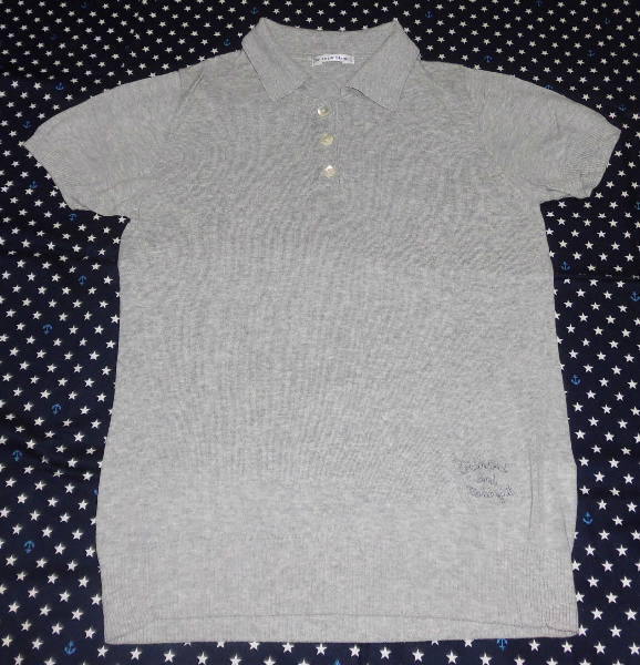 中古 le.coeur blancの半袖ポロシャツ 38(M) グレー