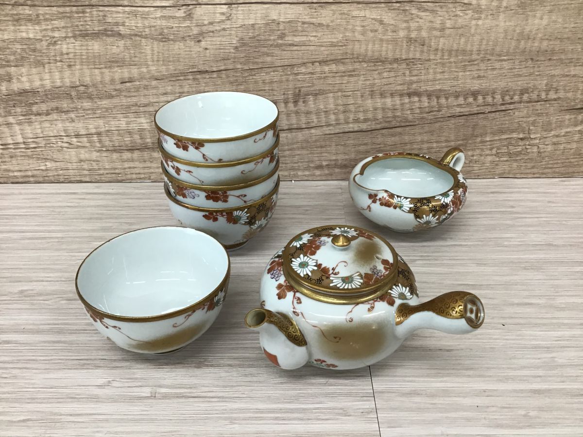 ♥九谷 鏑木造 急須 参考品 骨董 古玩 Yahoo!オークション -「九谷焼 急須 セット」(アンティーク