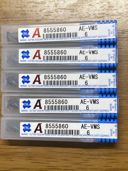 OSG エンドミル AE-VMS Φ6.0 4枚刃 5本セット