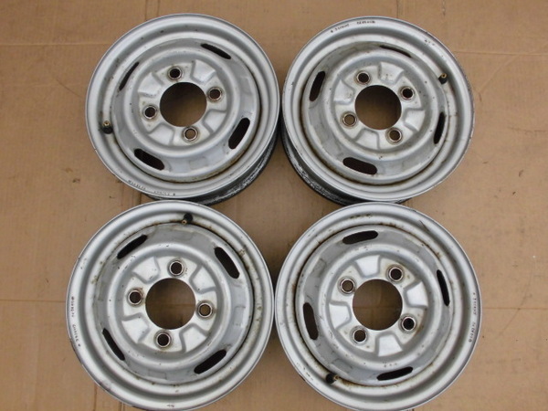 希少 旧車 軽自動車 箱バン 軽トラ スチールホイール ハブビック 12X3.5J PCD114.3 4本 A 送料無料!!