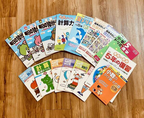 小学生5年生 夏休み 算数 漢字 社会 理科 計算 国語 学習教材 14冊