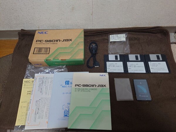 即決 希少 当時物 送料無料 NEC PC9801n 13x デジタルセルラカード 9600 完品