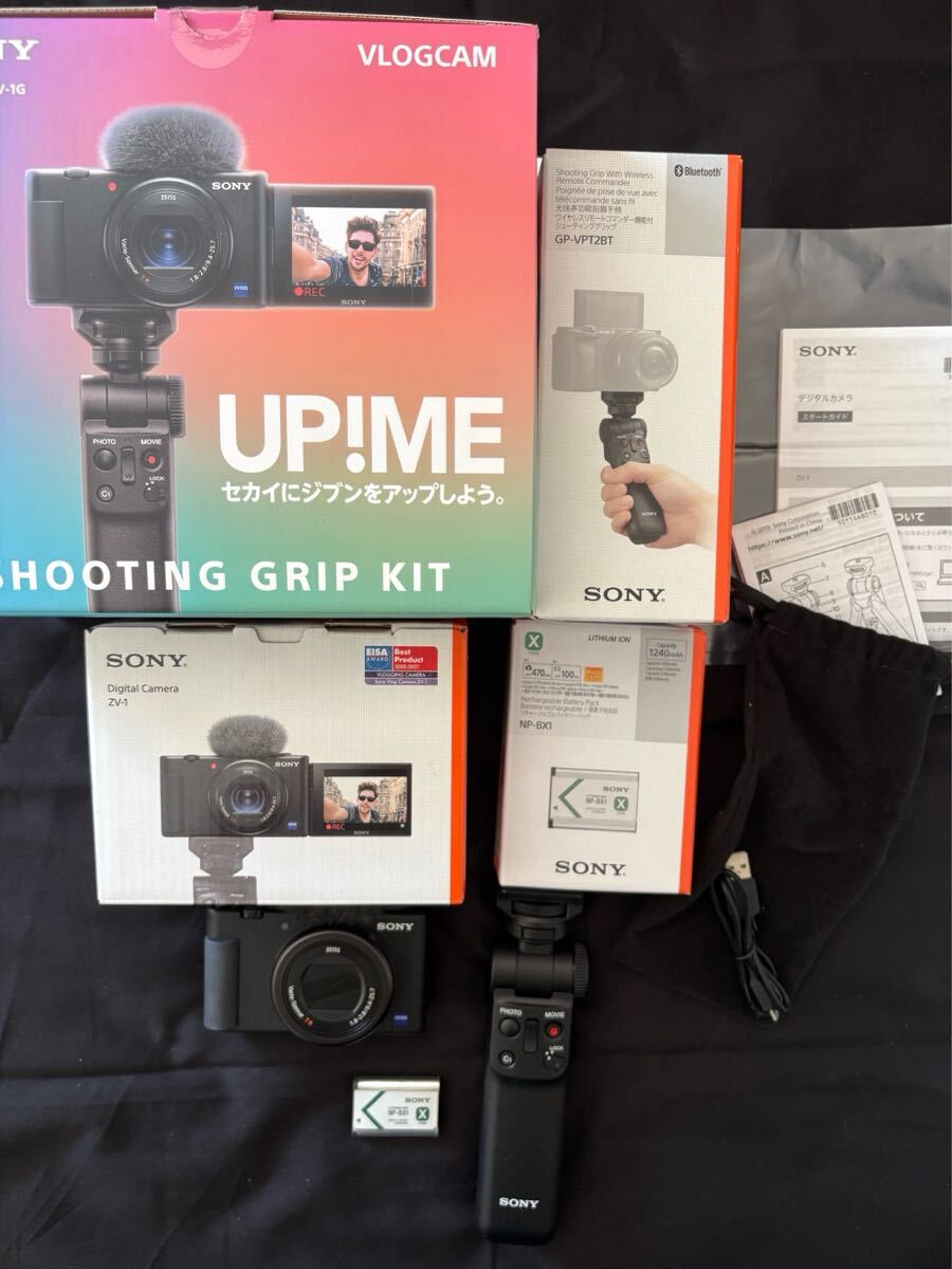 SONY VLOGCAM ZV-1G シューティンググリップキット箱付き SONY VLOGCAM ZV-1G シューティンググリップキット オークション