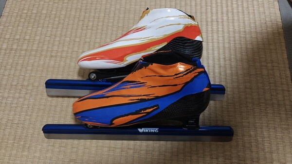 【美品・上級モデル】SkatingStart スピードスケート靴+Viking Blue Sapphire(17インチ)セット