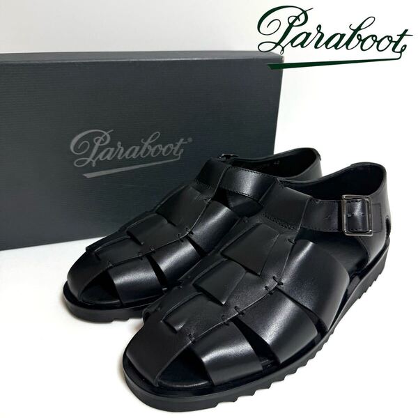 PARABOOT パラブーツ PACIFIC SPORT SOLE パシフィック グルカサンダル レザー サンダル NOIR ブラック 42 26.5cm