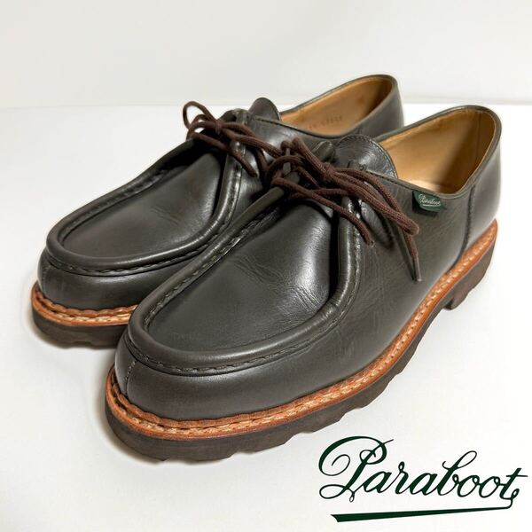 PARABOOT パラブーツ MICHAEL MARCHE IISOLE UNITED ARROWS 別注カラー ミカエル チロリアンシューズ フランス製 オリーブグリーン 26.5cm