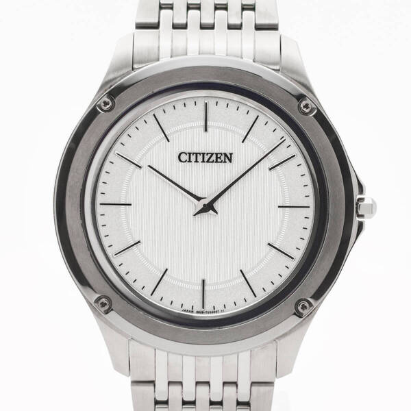 極美品 CITIZEN シチズン Eco-Drive One エコ・ドライブ ワン フラッグシップモデル AR5000-68A 8826-T022812 ホワイト文字盤 シルバー