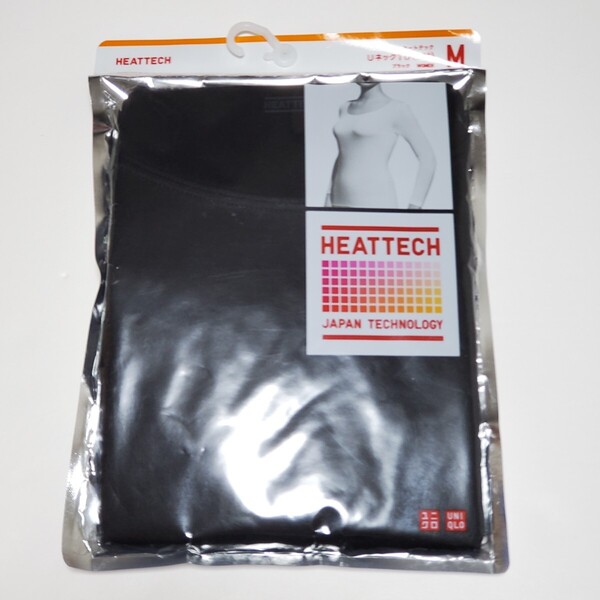 UNIQLO ユニクロ HEATTECH ヒートテック UネックT(八分袖) ブラック M 未使用品