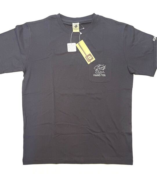 (送料無料)新品未使用品 HANGTEN ハンテン ポケット付き メンズ 半袖丸首Tシャツ☆サイズL胸囲96〜104身長175〜185☆素材 コットン100%