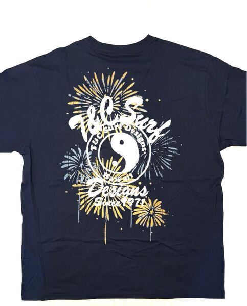 (送料無料)新品未使用品 T&C SURF DESIGNS タウン&カントリー 和柄 花火 コットン100% メンズ 半袖 Tシャツ☆サイズ3L 胸囲106〜114㎝