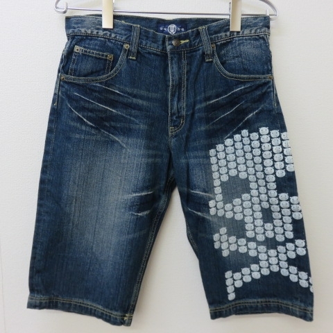 豊天 デニムショートパンツ 髑髏 ドクロ 豚ロゴ 刺繍ロゴ 3L w100 2025年最新】Yahoo!オークション -豊天商店 ジーンズの中古品